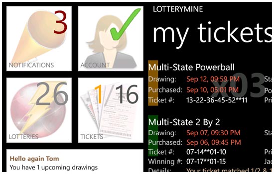 LotteryMine app